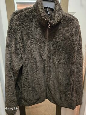 Uniqlo Dark Brown Faux-Sherpa Jacket XXL